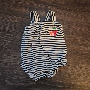 Old Navy Striped Baby Romper with Cherry Design